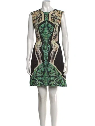 Pre-owned Peter Pilotto Silk Mini Dress In Black