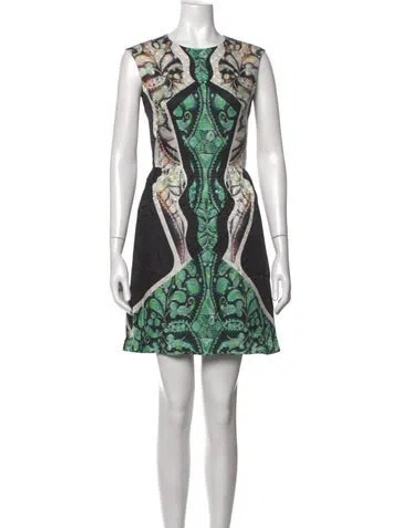 Pre-owned Peter Pilotto Silk Mini Dress In Black