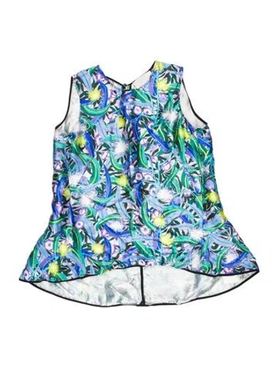 Pre-owned Peter Pilotto Silk Mini Dress In Blue