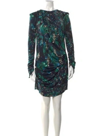 Pre-owned Peter Pilotto Silk Mini Dress In Green