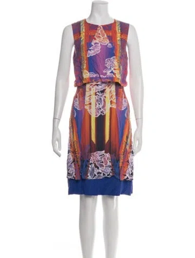 Pre-owned Peter Pilotto Silk Mini Dress In Red