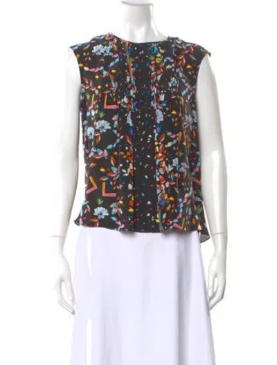 Pre-owned Peter Pilotto Silk Patterned Top In Multi
