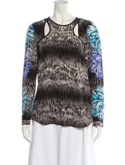 Pre-owned Peter Pilotto Silk Printed Blouse In Multi