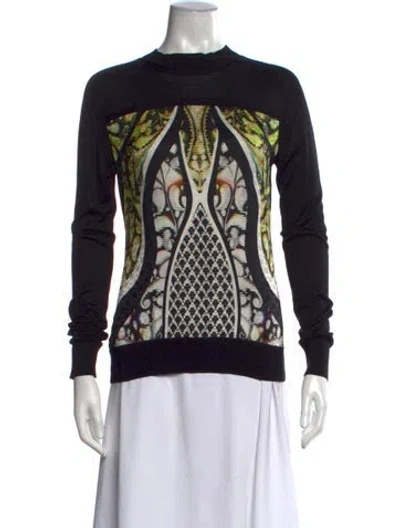 Pre-owned Peter Pilotto Silk Printed Top In Black