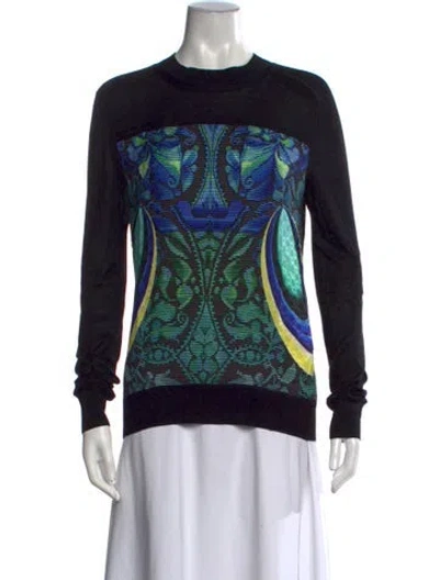 Pre-owned Peter Pilotto Silk Printed Top In Black