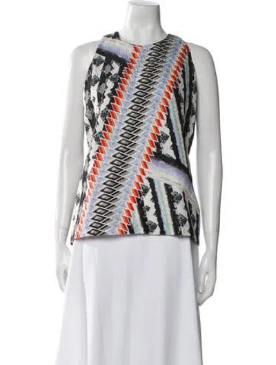Pre-owned Peter Pilotto Silk Printed Top In Multi