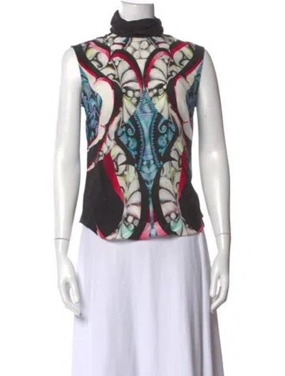 Pre-owned Peter Pilotto Silk Printed Top In Multicolor