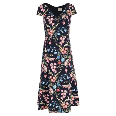 Peter Pilotto Stretch-crepe Midi Dress In Floral-print Polyester In Multi