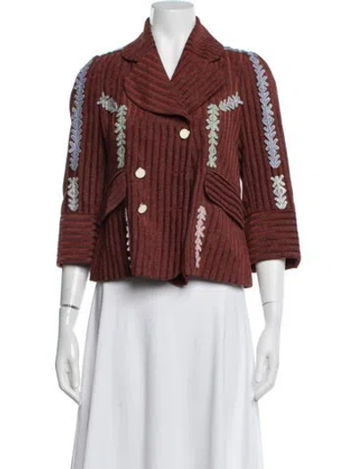 Pre-owned Peter Pilotto Striped Blazer In Red