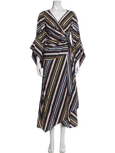 Pre-owned Peter Pilotto Striped Dress In Blue/orange