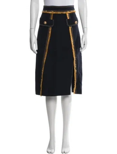 Pre-owned Peter Pilotto Striped Knee-length Skirt In Blue