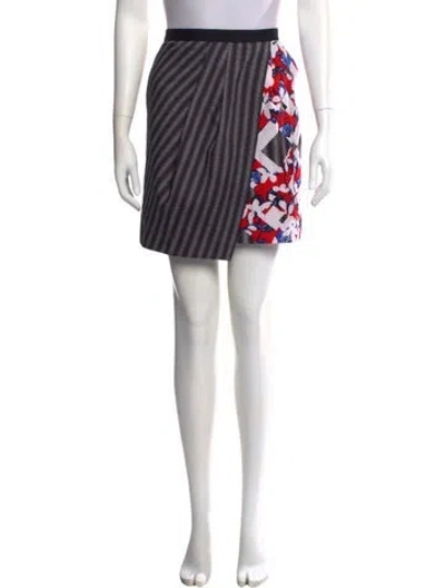 Pre-owned Peter Pilotto Striped Mini Skirt In Purple
