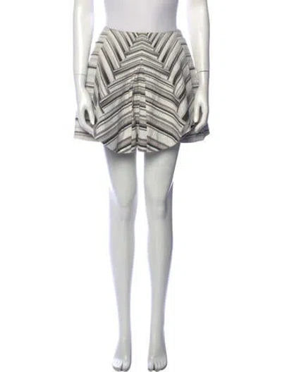 Pre-owned Peter Pilotto Striped Mini Skirt In White