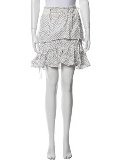 Pre-owned Peter Pilotto Striped Mini Skirt In White