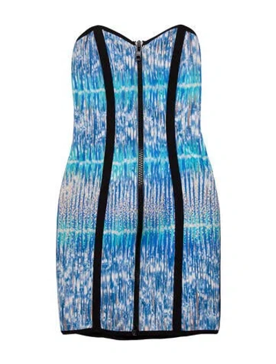 Pre-owned Peter Pilotto Tie-dye Print Mini Dress W/ Tags In Blue