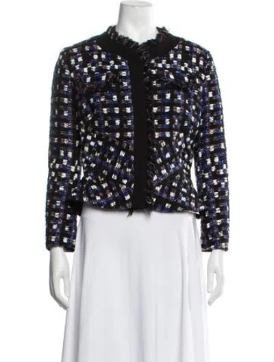 Pre-owned Peter Pilotto Tweed Pattern Jacket In Black
