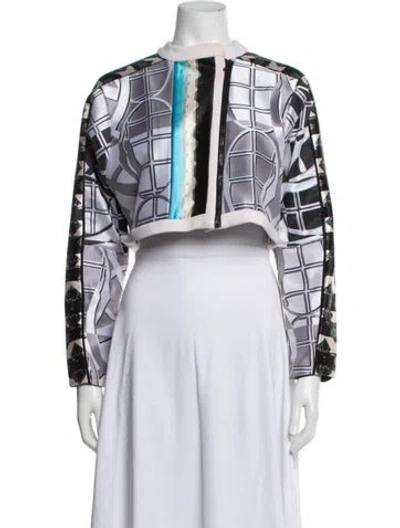 Pre-owned Peter Pilotto Vintage Patterned Jacket In White