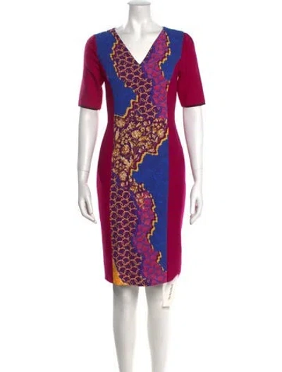 Pre-owned Peter Pilotto Virgin Wool Knee-length Dress In Pink