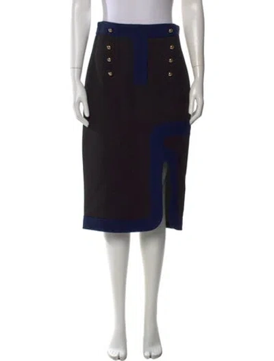 Pre-owned Peter Pilotto Virgin Wool Knee-length Skirt In Black