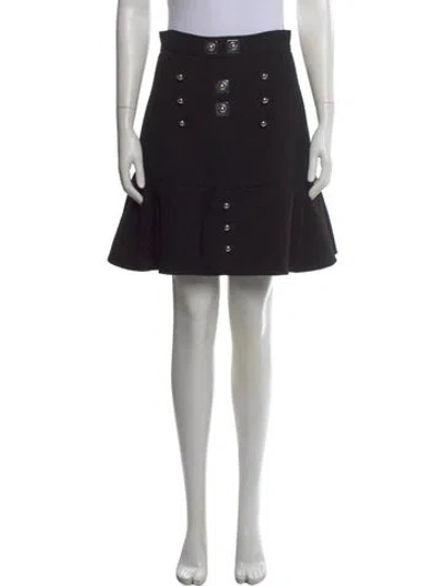 Pre-owned Peter Pilotto Virgin Wool Mini Skirt In Black