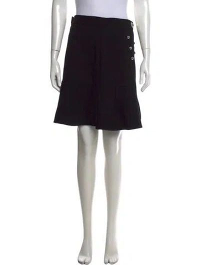 Pre-owned Peter Pilotto Virgin Wool Mini Skirt In Black