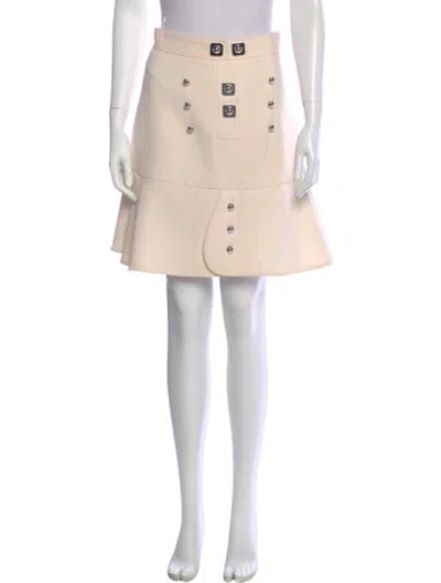 Pre-owned Peter Pilotto Virgin Wool Mini Skirt In Neutral