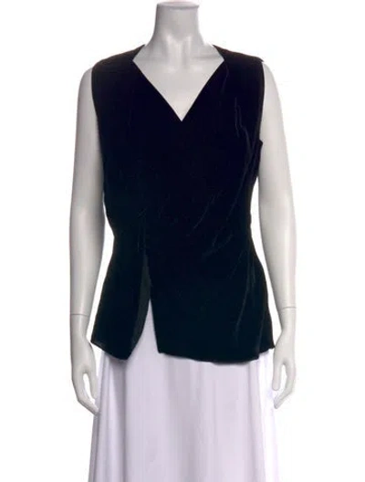 Pre-owned Peter Pilotto V-neck Sleeveless Top In Black