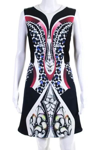 Peter Pilotto Womens Abstract Print Sleeveless Dress Black White