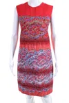 Peter Pilotto Womens Abstract Print Sleeveless Dress Multi Colored In Multi