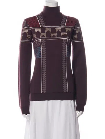 Pre-owned Peter Pilotto Wool Patterned Sweatshirt In Purple
