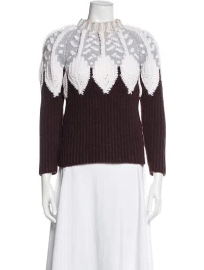 Pre-owned Peter Pilotto Wool Printed Sweater In Purple