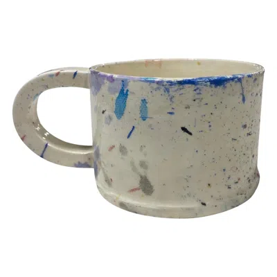 Pre-owned Peter Shire Exp Signed Post Modern Ceramic California Pottery Splatter Cup, 1979 In Gray