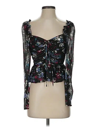 Pre-owned Peter Som 3/4 Sleeve Blouse In Black