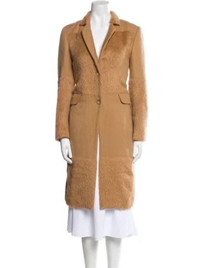 Pre-owned Peter Som Alpaca Coat In Neutral