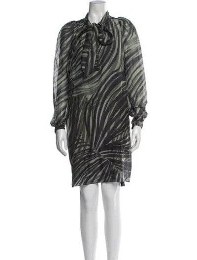 Pre-owned Peter Som Animal Print Mini Dress In Multicolor
