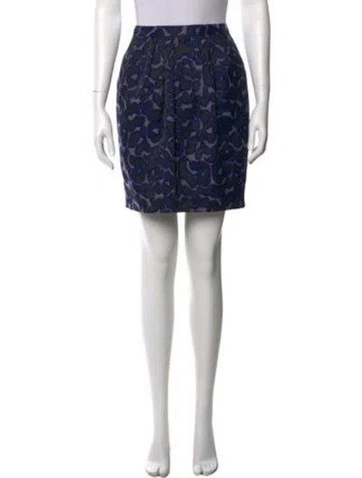 Pre-owned Peter Som Animal Print Mini Skirt In Purple