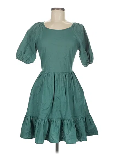 Pre-owned Peter Som Casual Dress In Teal