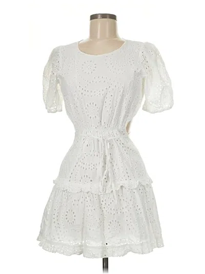 Pre-owned Peter Som Casual Dress In White
