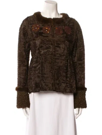 Pre-owned Peter Som Coat In Brown