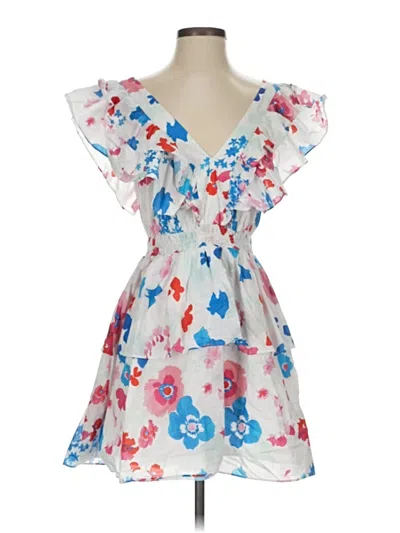 Pre-owned Peter Som Cocktail Dress In White