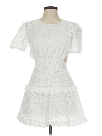 Pre-owned Peter Som Cocktail Dress In White