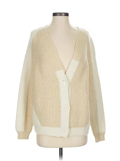 Pre-owned Peter Som Collective Cardigan Sweater In White