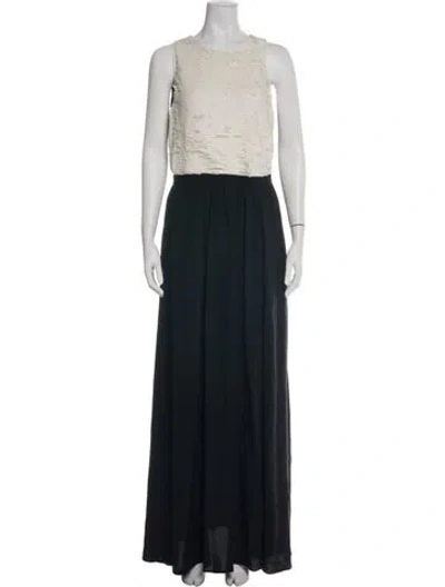 Pre-owned Peter Som Crew Neck Long Dress In Multi