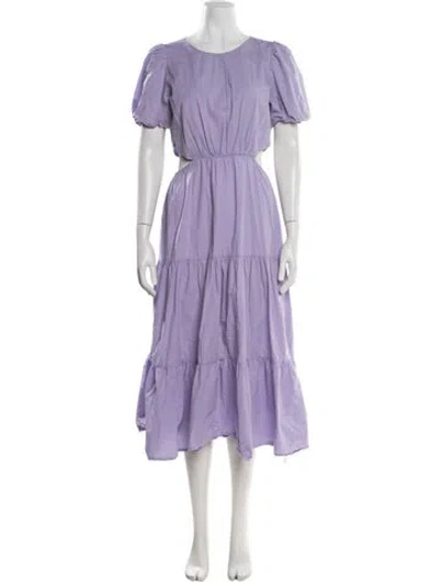 Pre-owned Peter Som Crew Neck Midi Length Dress In Multi