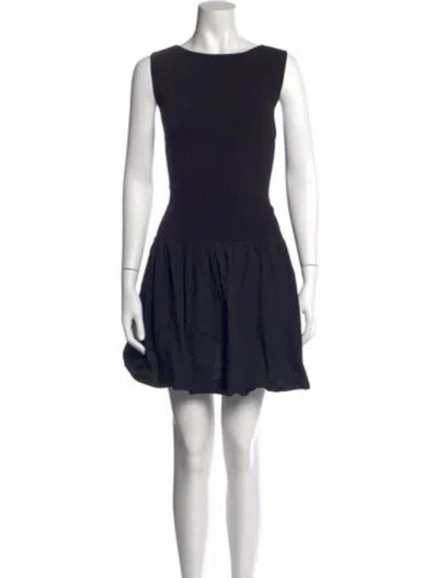 Pre-owned Peter Som Crew Neck Mini Dress In Blue