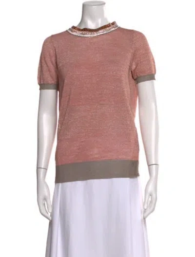 Pre-owned Peter Som Crew Neck Short Sleeve Top