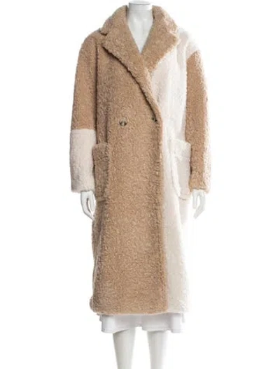 Pre-owned Peter Som Faux Fur Coat In Neutrals