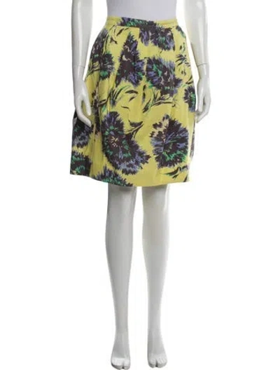 Pre-owned Peter Som Floral Print Knee-length Skirt In Multi