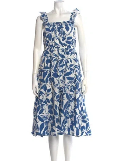 Pre-owned Peter Som Floral Print Midi Length Dress In Multi
