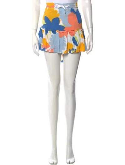 Pre-owned Peter Som Floral Print Mini Shorts In Pink